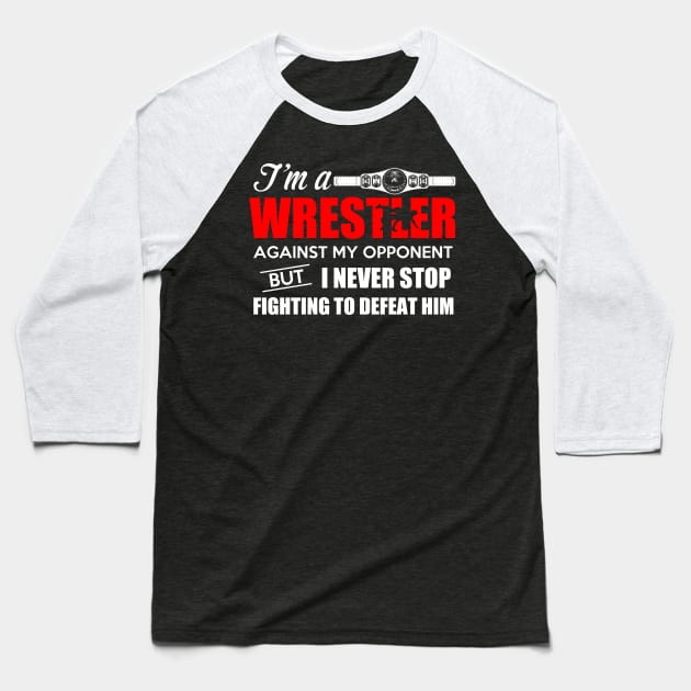 Wrestler Baseball T-Shirt by Dojaja